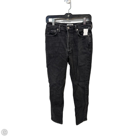 Jeans Skinny By Agolde In Black Denim, Size: 4