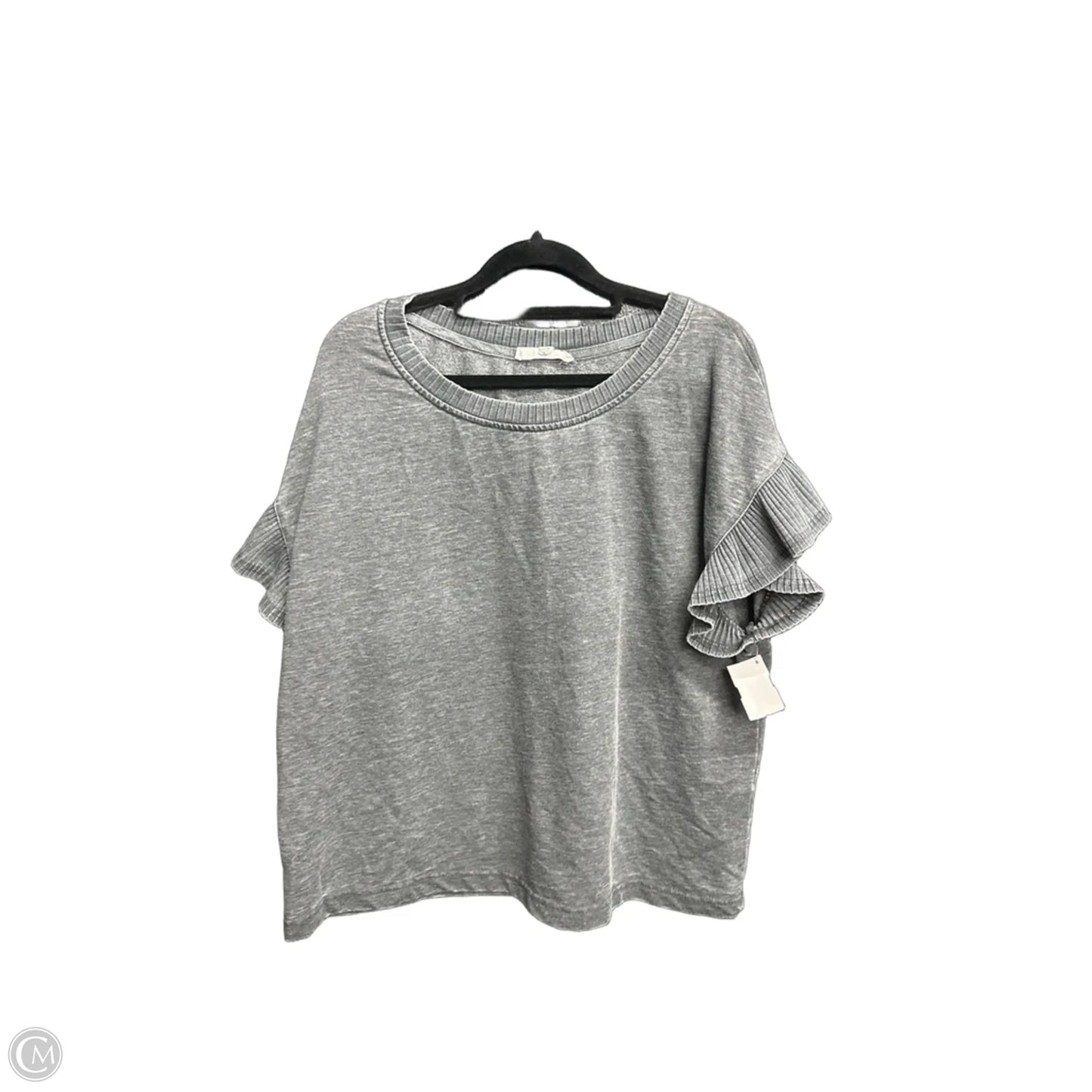 Top Short Sleeve By Jane And Delancey In Grey, Size: L