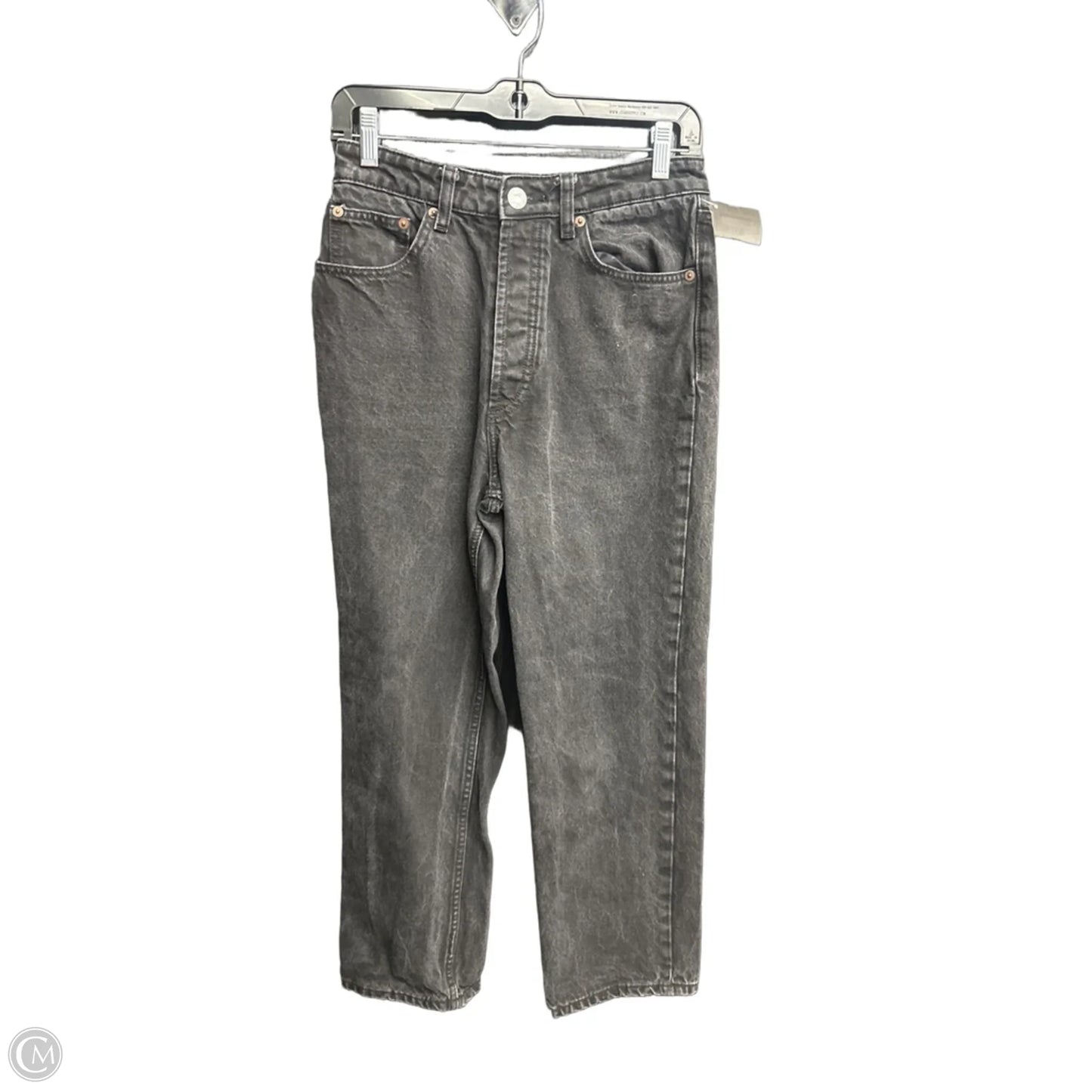 Jeans Straight By Zara In Black Denim, Size: 6
