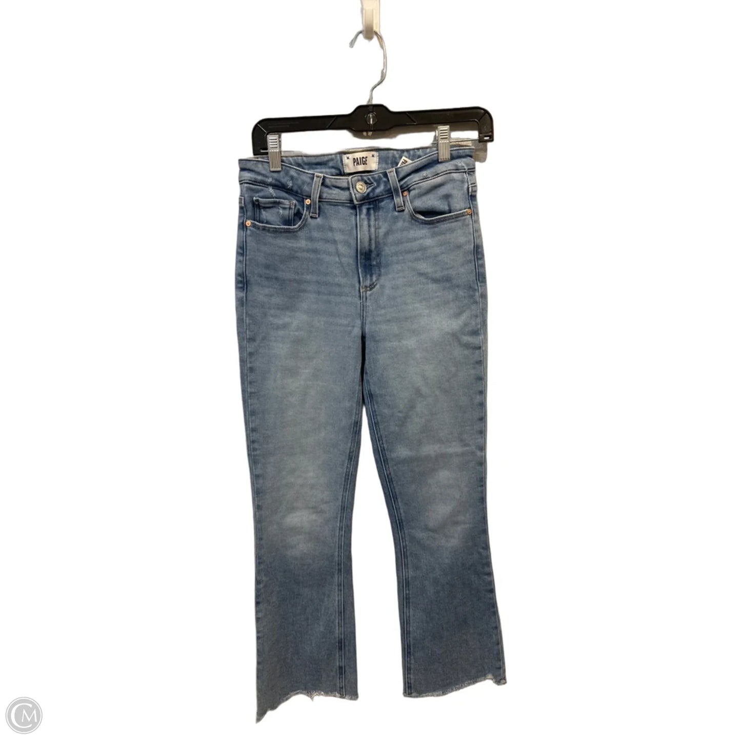 Jeans Straight By Paige In Blue Denim, Size: 4