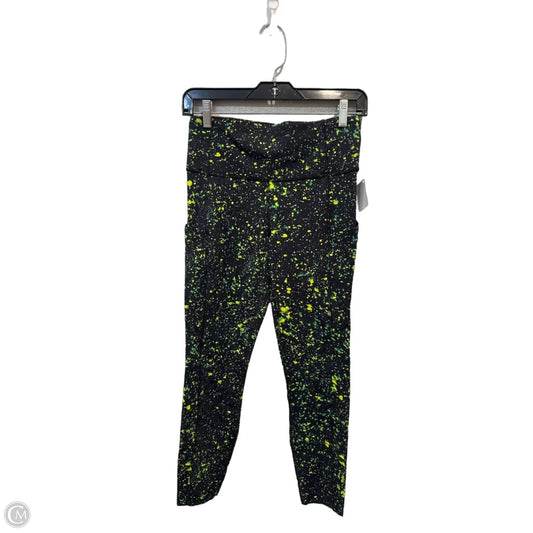 Athletic Leggings By Lululemon In Black & Green, Size: M