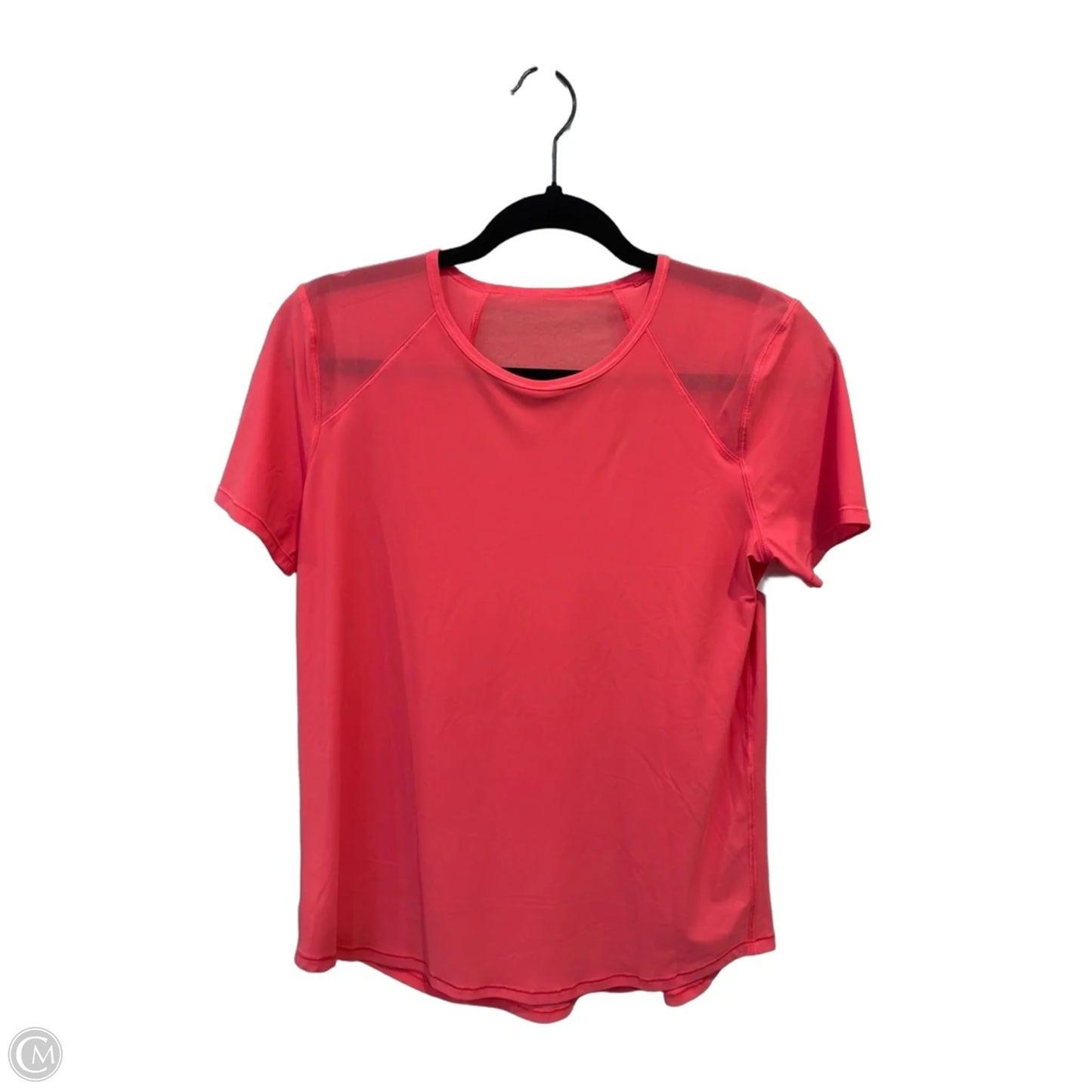 Athletic Top Short Sleeve By Lululemon In Coral, Size: S