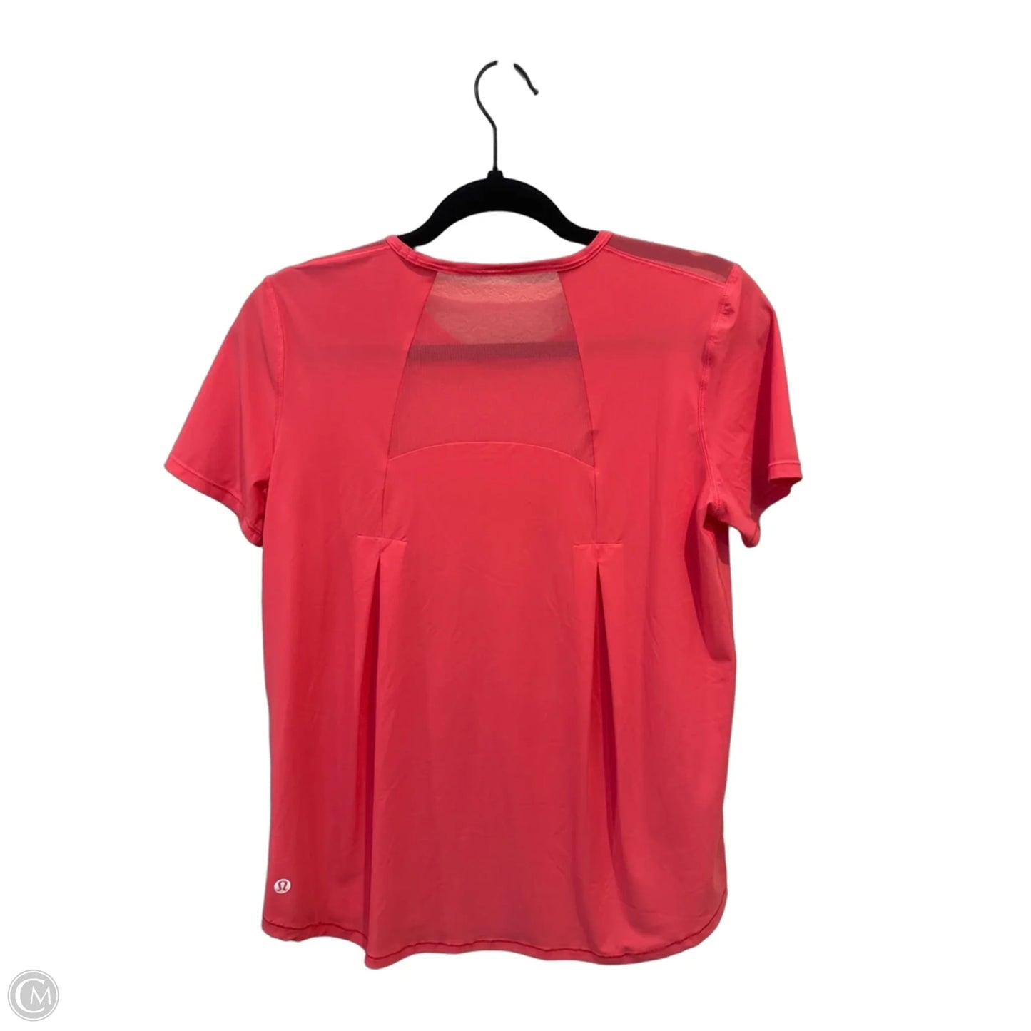 Athletic Top Short Sleeve By Lululemon In Coral, Size: S