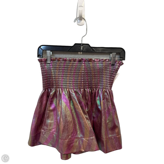 Shortalls By Clothes Mentor In Rainbow Print, Size: Xs