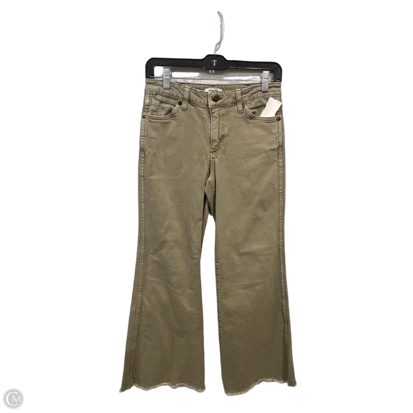 Jeans Wide Leg By Wrangler In Green Denim, Size: 2