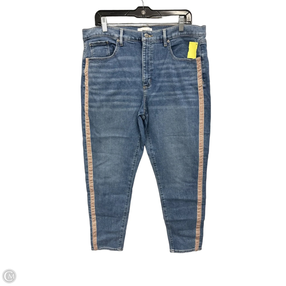 Jeans Skinny By Loft In Blue Denim, Size: 16
