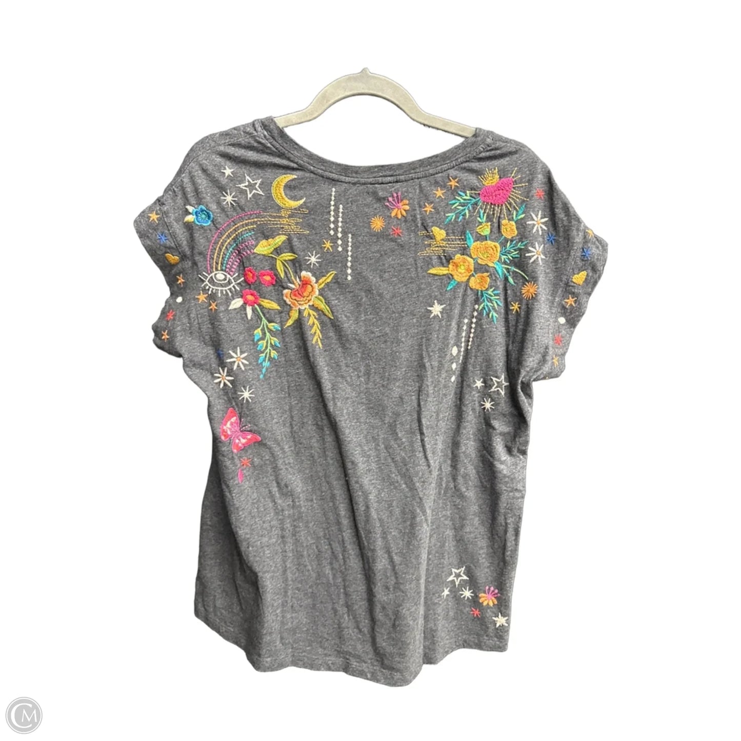 Top Short Sleeve By Johnny Was In Floral Print, Size: M