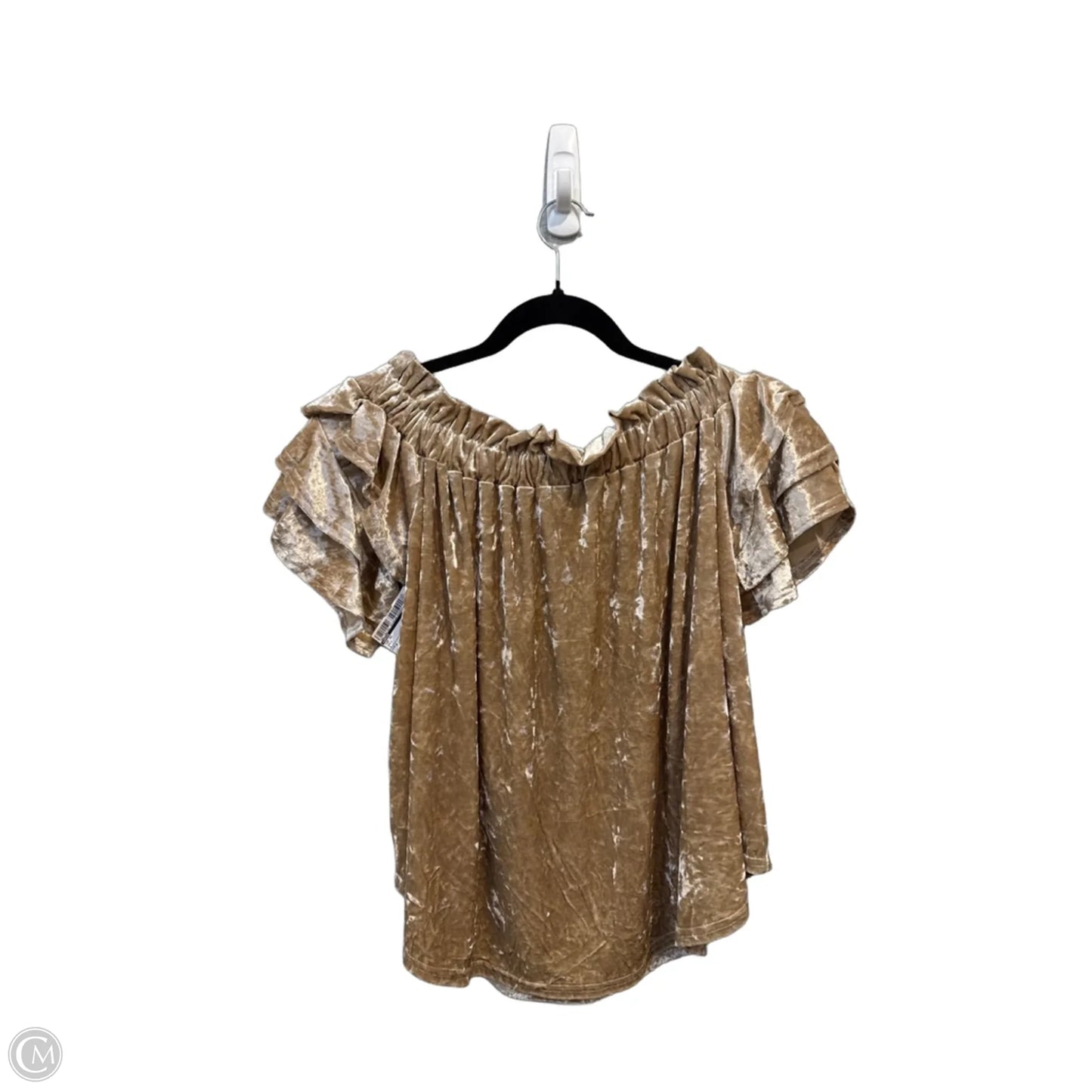 Top Short Sleeve By Umgee In Gold, Size: S