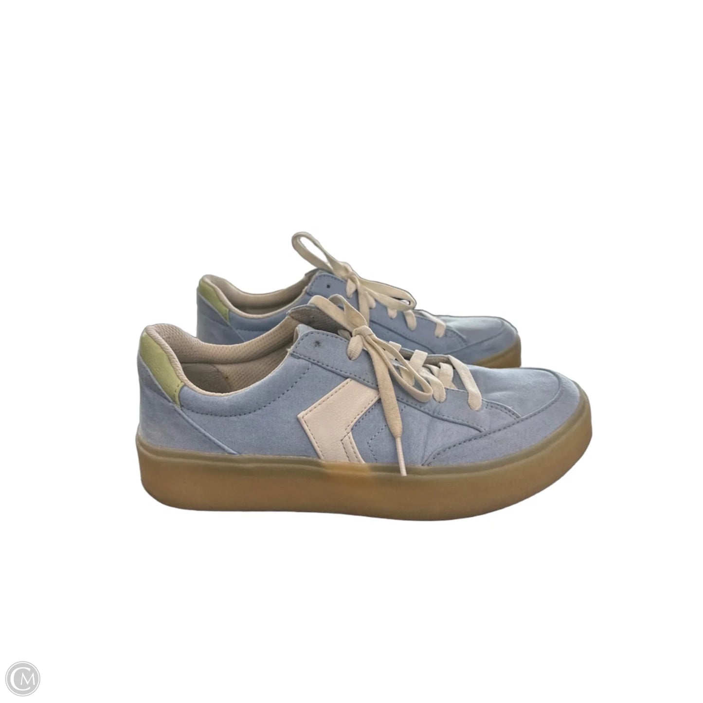 Shoes Sneakers By Dr Scholls In Blue & White, Size: 9