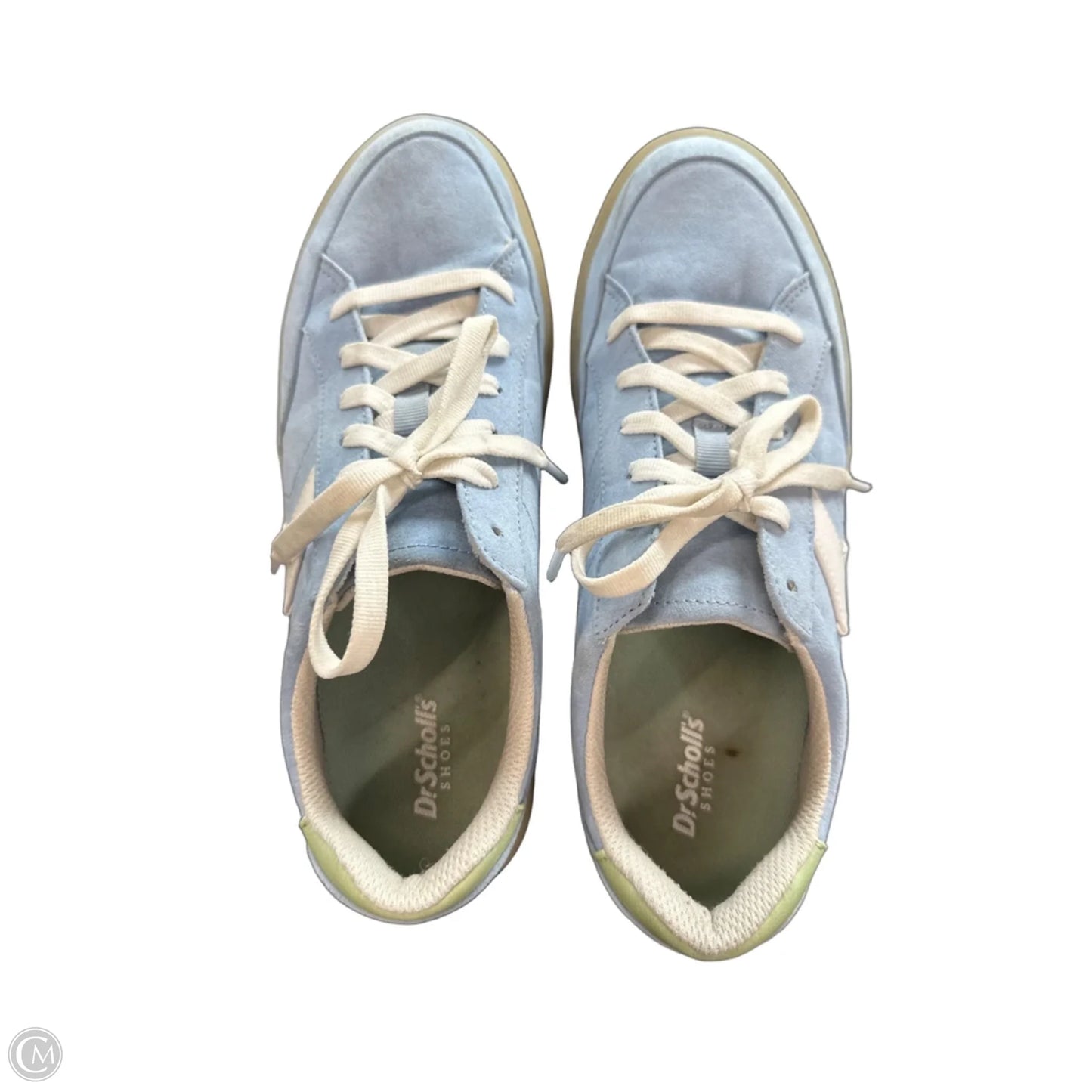 Shoes Sneakers By Dr Scholls In Blue & White, Size: 9