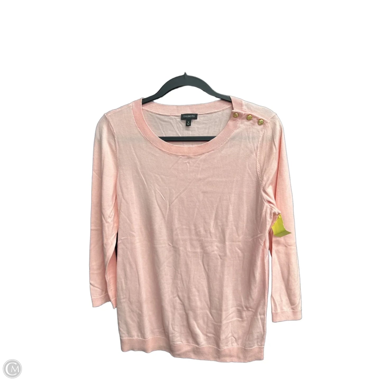 Top 3/4 Sleeve By Talbots In Pink, Size: M