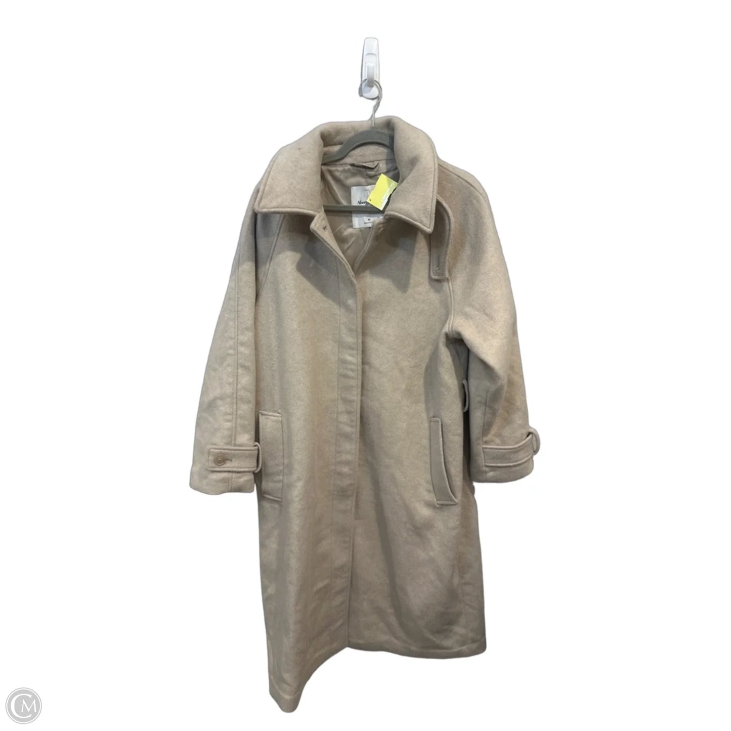 Coat Trench Coat By Abercrombie And Fitch In Beige, Size: M