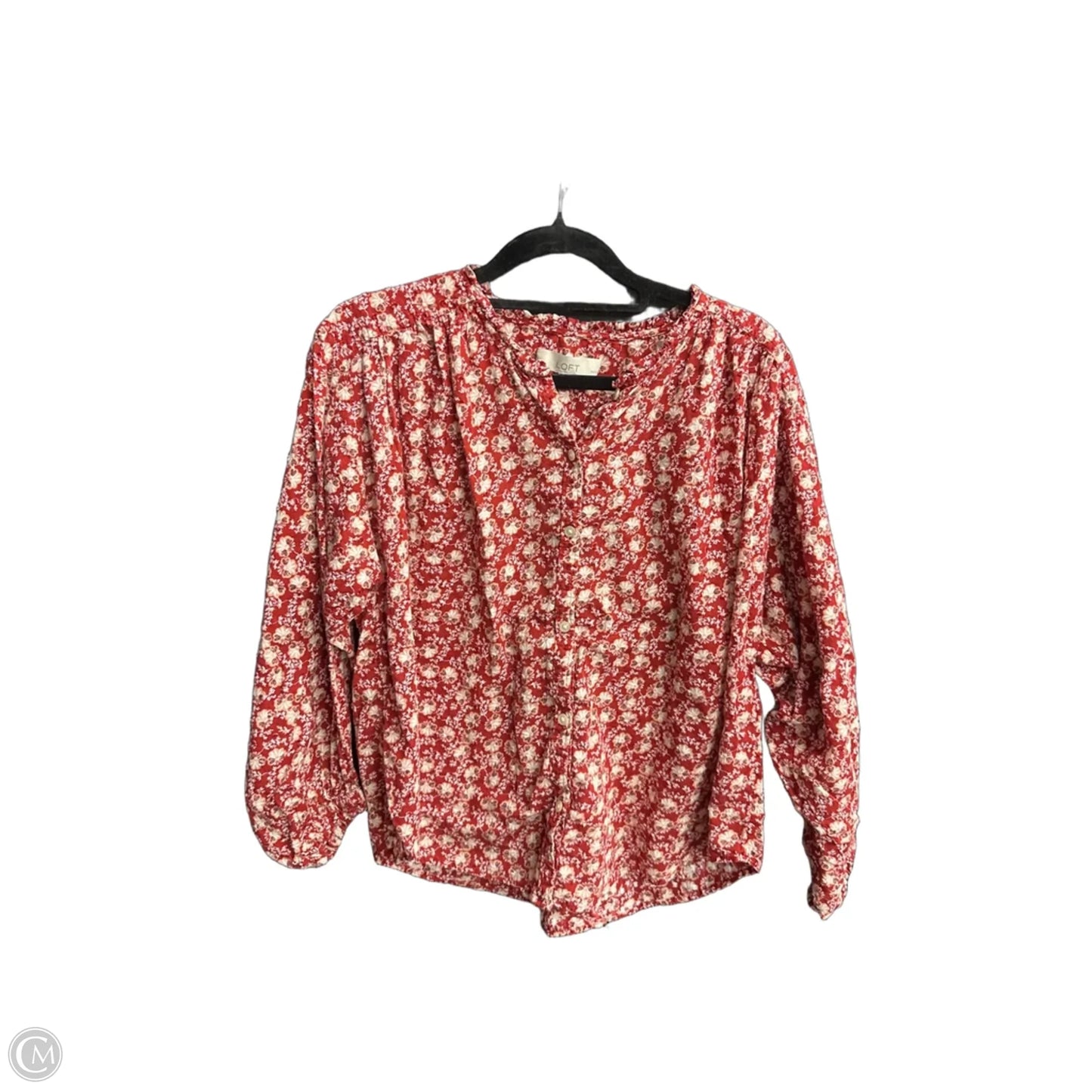 Top Long Sleeve By Loft In Paisley Print, Size: M