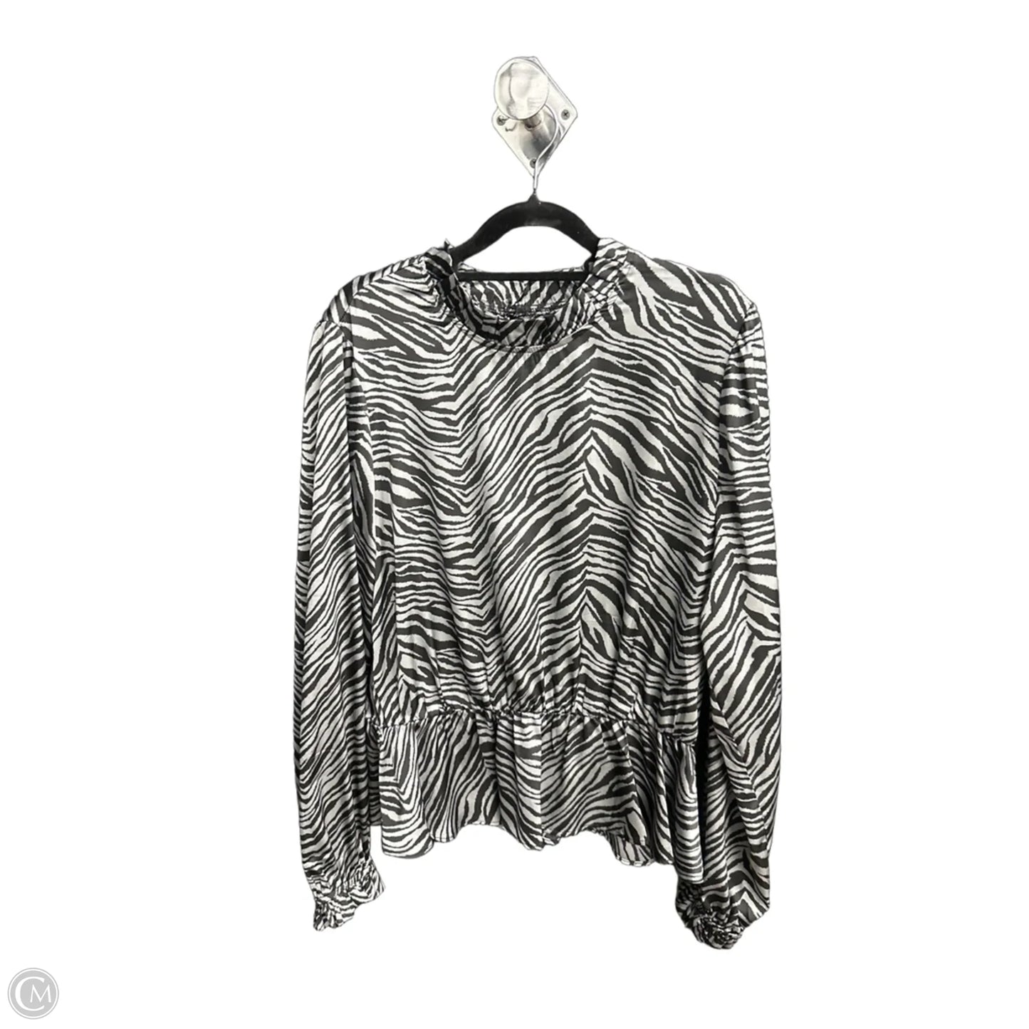 Top Long Sleeve By Scoop In Animal Print, Size: M