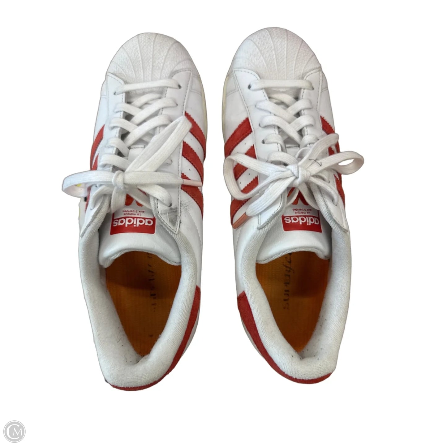 Shoes Sneakers By Adidas In Red & White, Size: 10