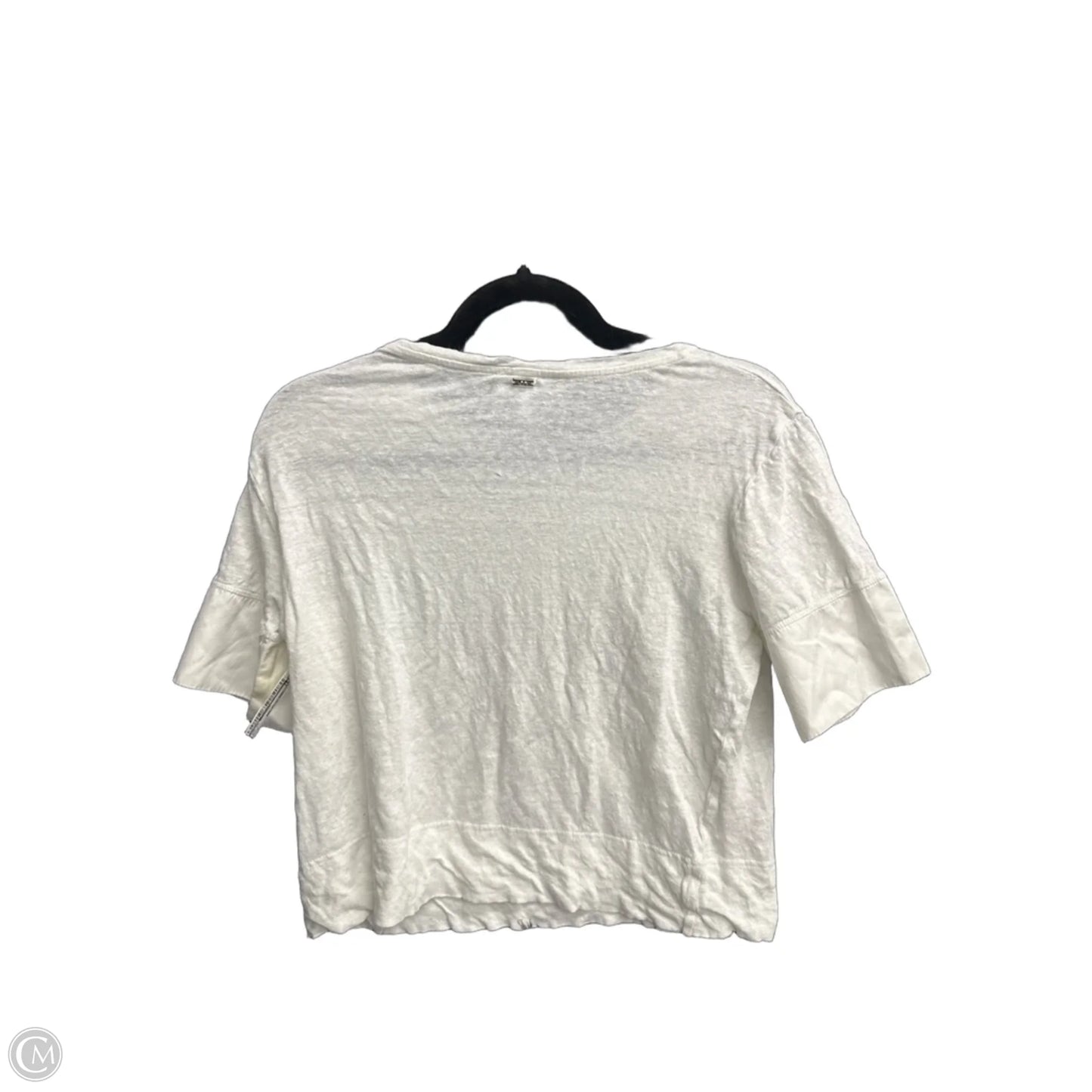 Top Short Sleeve Designer By Escada In White, Size: M