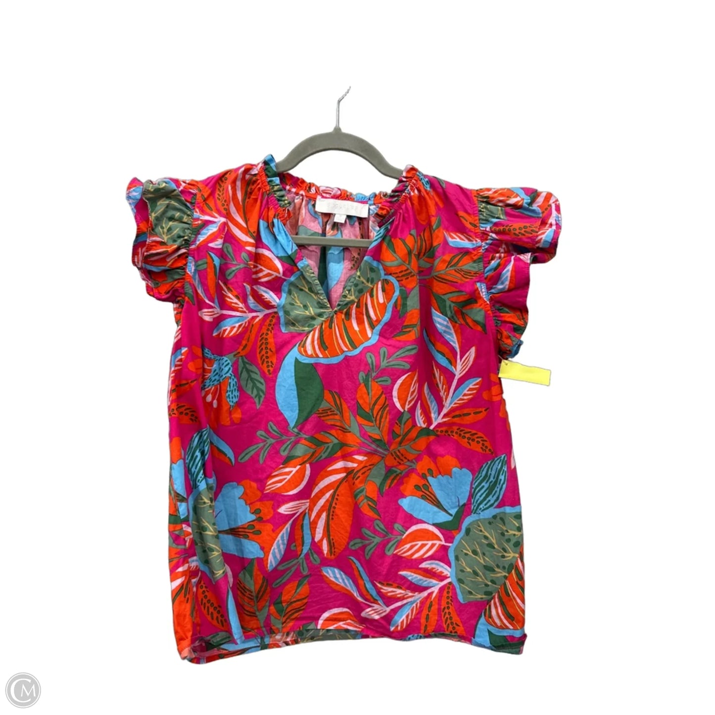 Top Sleeveless By Sugar Lips In Floral Print, Size: M