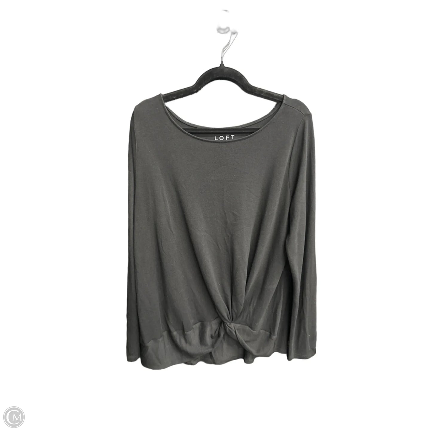 Top Long Sleeve By Loft In Black, Size: L