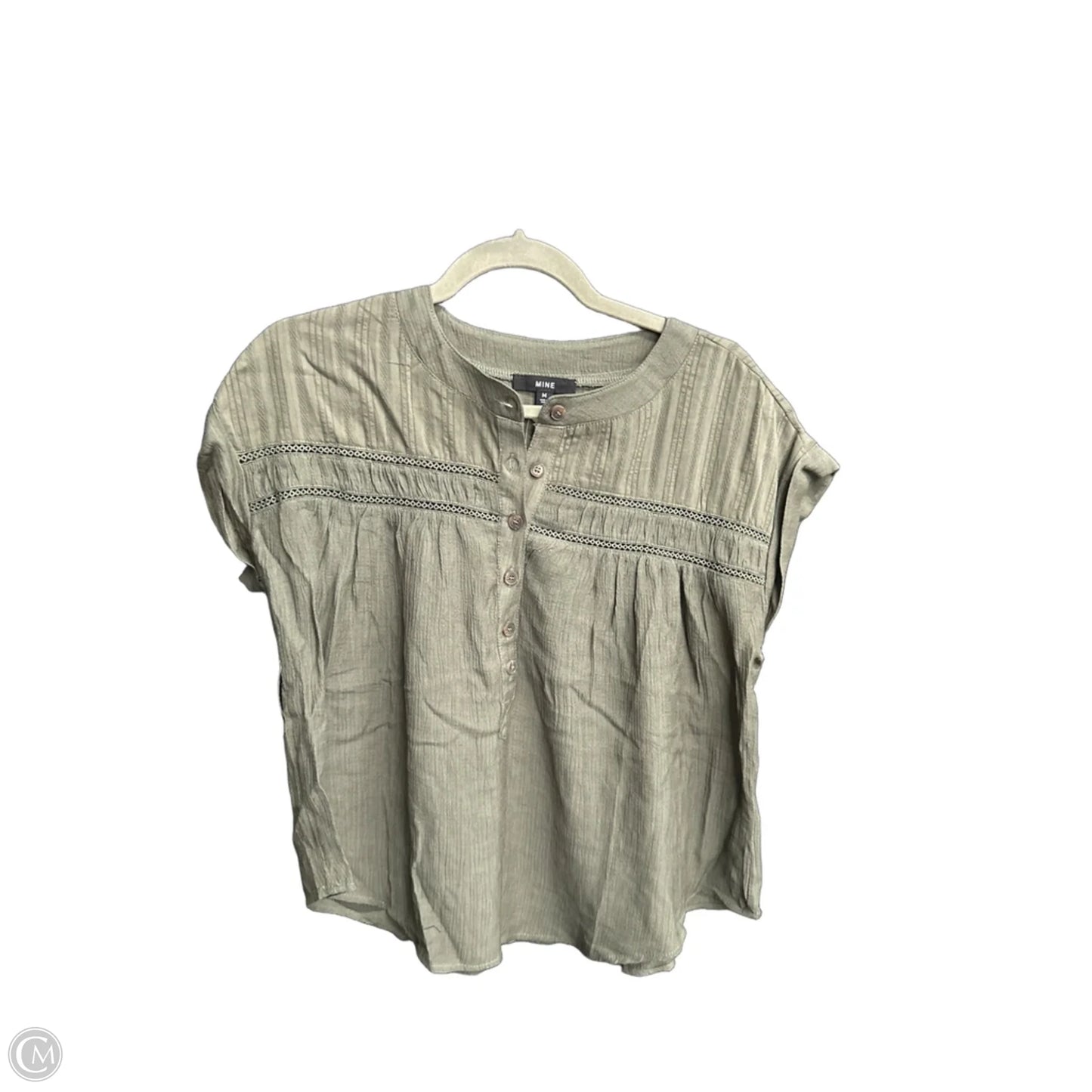 Top Sleeveless By Mine In Green, Size: 0