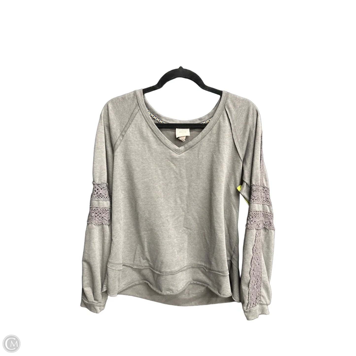 Top Long Sleeve By Knox Rose In Grey, Size: M
