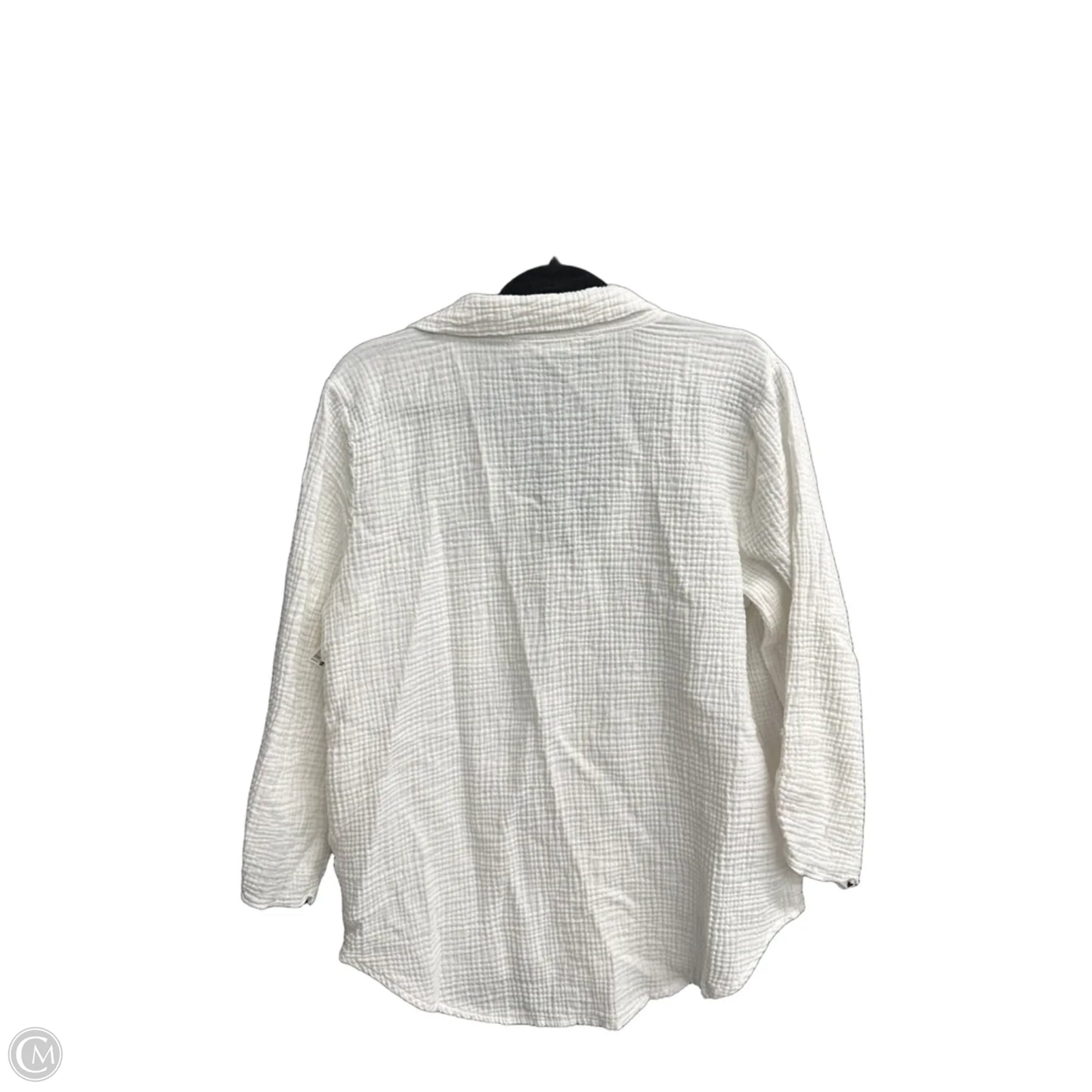 Top Long Sleeve By Clothes Mentor In White, Size: L