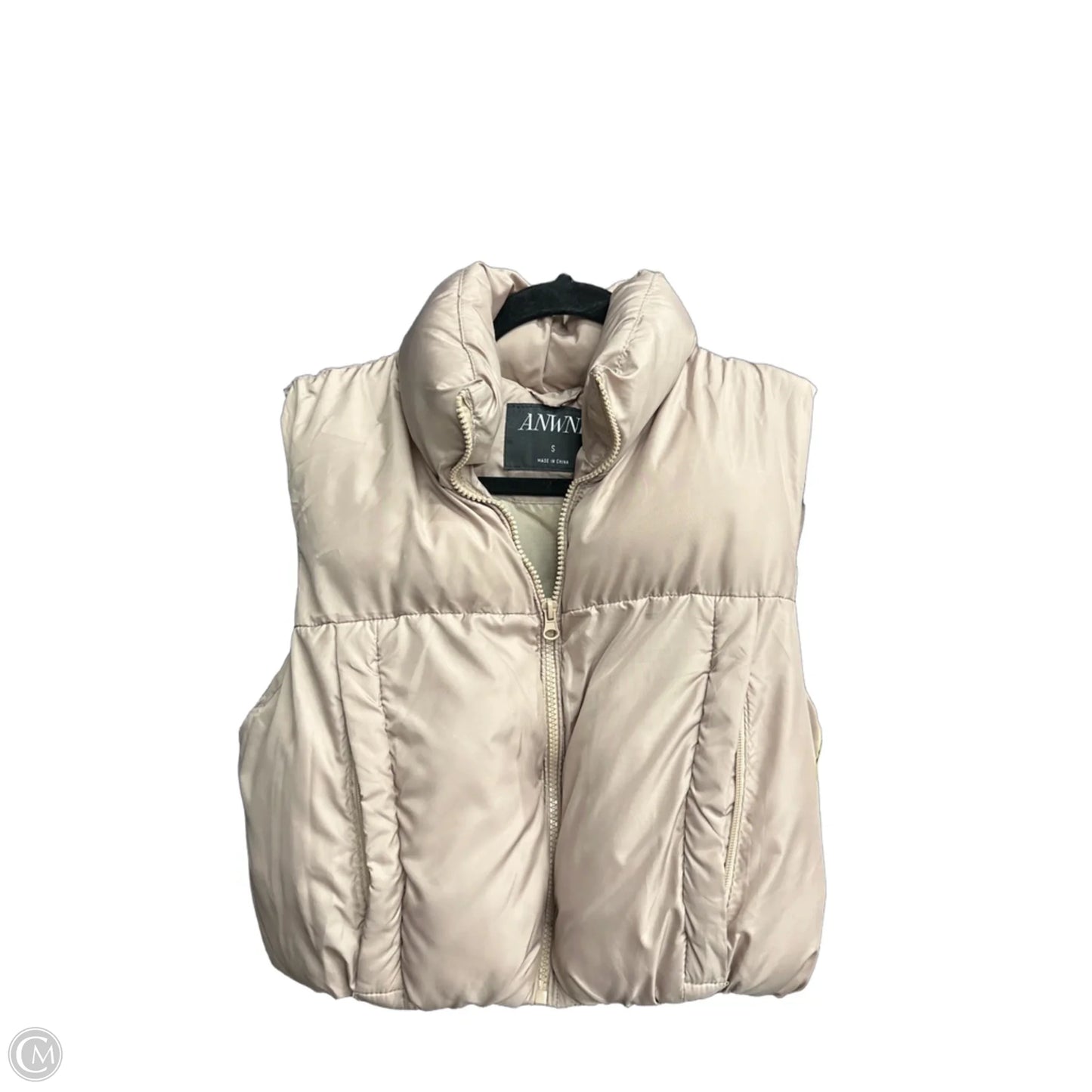 Vest Puffer & Quilted By Clothes Mentor In Tan, Size: S