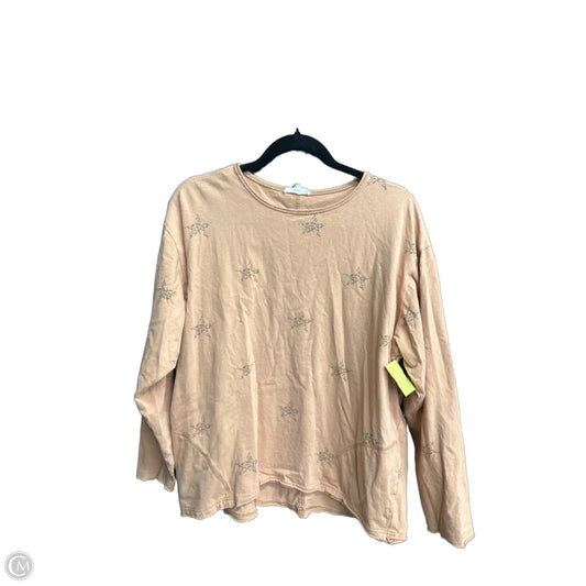 Top Long Sleeve By Easel In Orange, Size: S