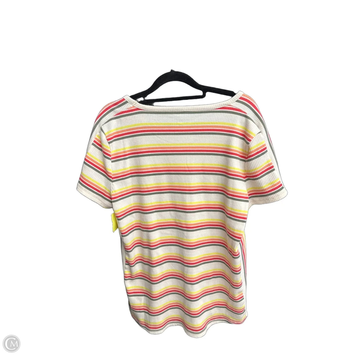 Top Short Sleeve By Talbots In Striped Pattern, Size: Xl