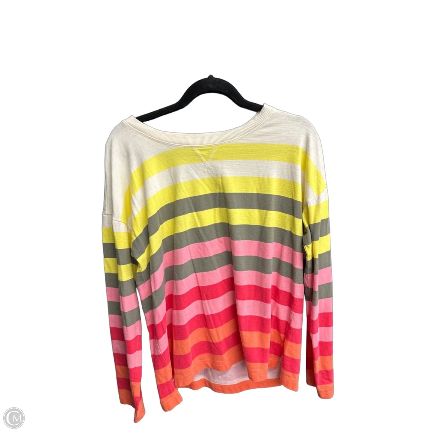 Top Long Sleeve By Talbots In Striped Pattern, Size: L