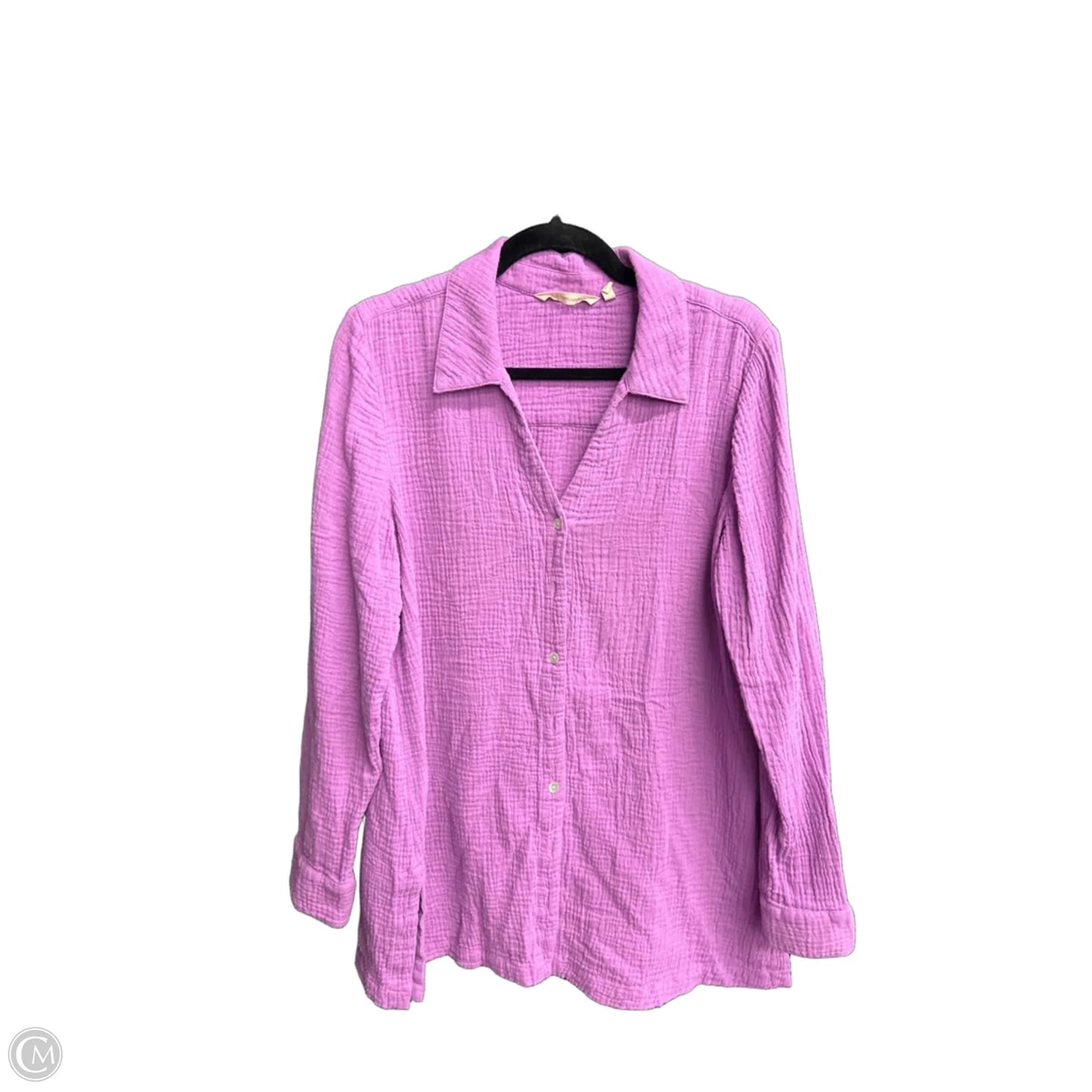 Top Long Sleeve By Soft Surroundings In Purple, Size: L