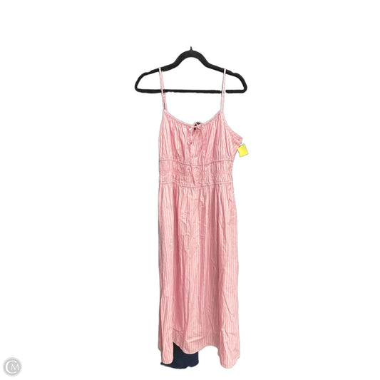 Dress Casual Maxi By Universal Thread In Pink & White, Size: L