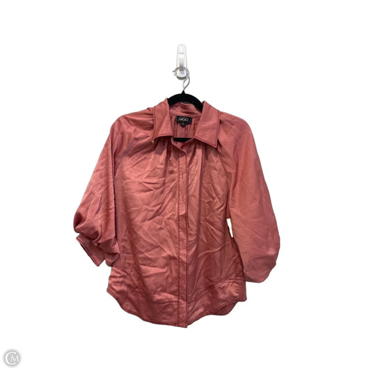 Blouse Short Sleeve By Gigio In Pink, Size: S