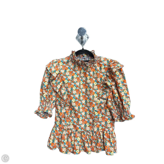 Top Short Sleeve By English Factory In Floral Print, Size: Xs