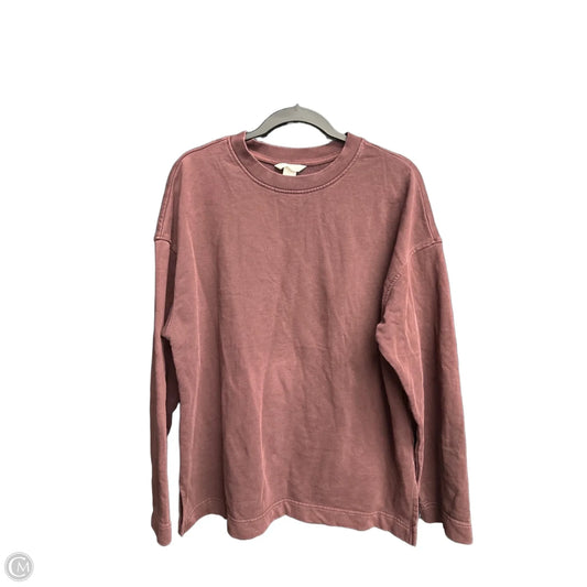 Sweatshirt Crewneck By H&m In Maroon, Size: M