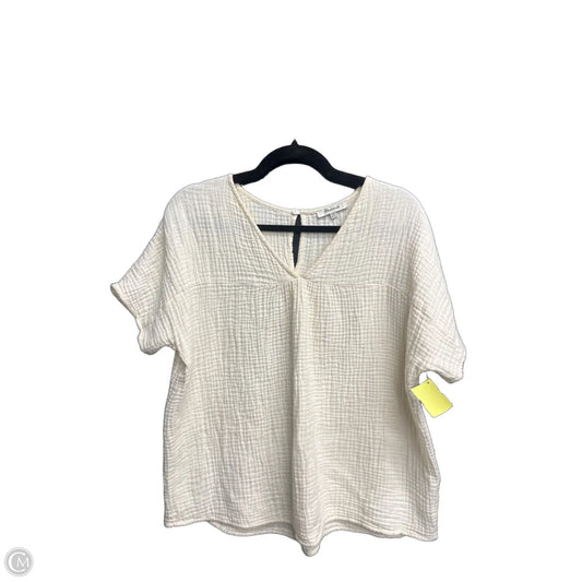 Top Short Sleeve By Madewell In Beige, Size: Xs