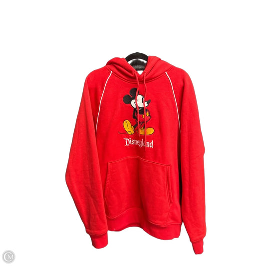 Sweatshirt Hoodie By Disney In Red, Size: S