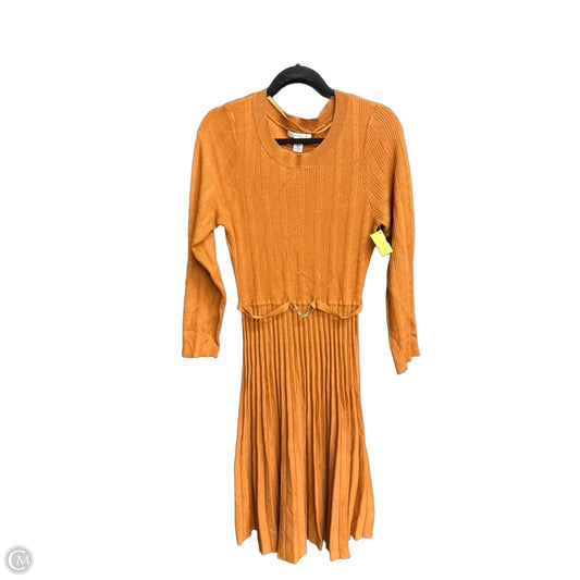 Dress Casual Midi By London Times In Orange, Size: L