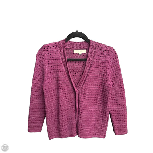 Cardigan By Loft In Purple, Size: M