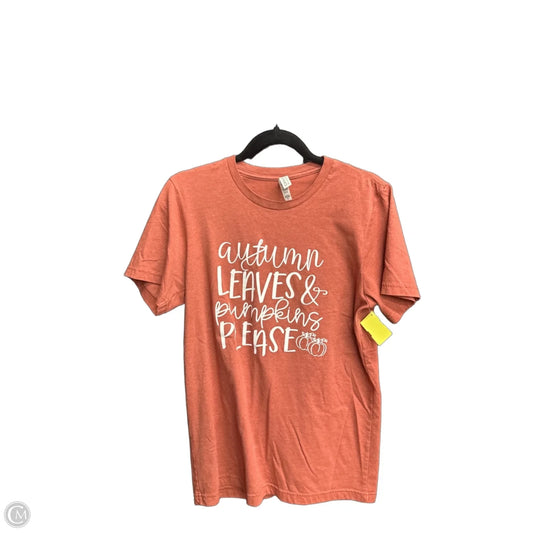 Top Short Sleeve By Bella + Canvas In Orange, Size: M