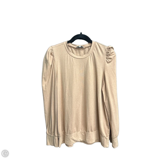 Top Long Sleeve By Luxology In Orange, Size: L