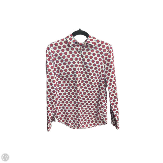 Top Long Sleeve By J. Crew In Blue & Red, Size: S