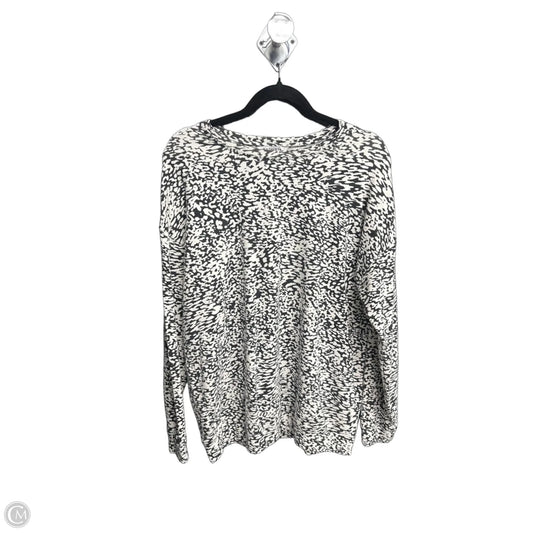 Top Long Sleeve By Athleta In Black & White, Size: M
