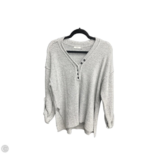 Top Long Sleeve By Lush In Grey, Size: S