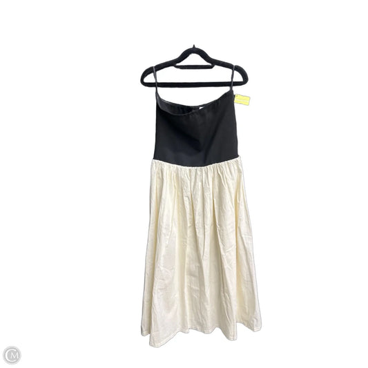 Dress Casual Midi By Paper Heart In Black & Cream, Size: L