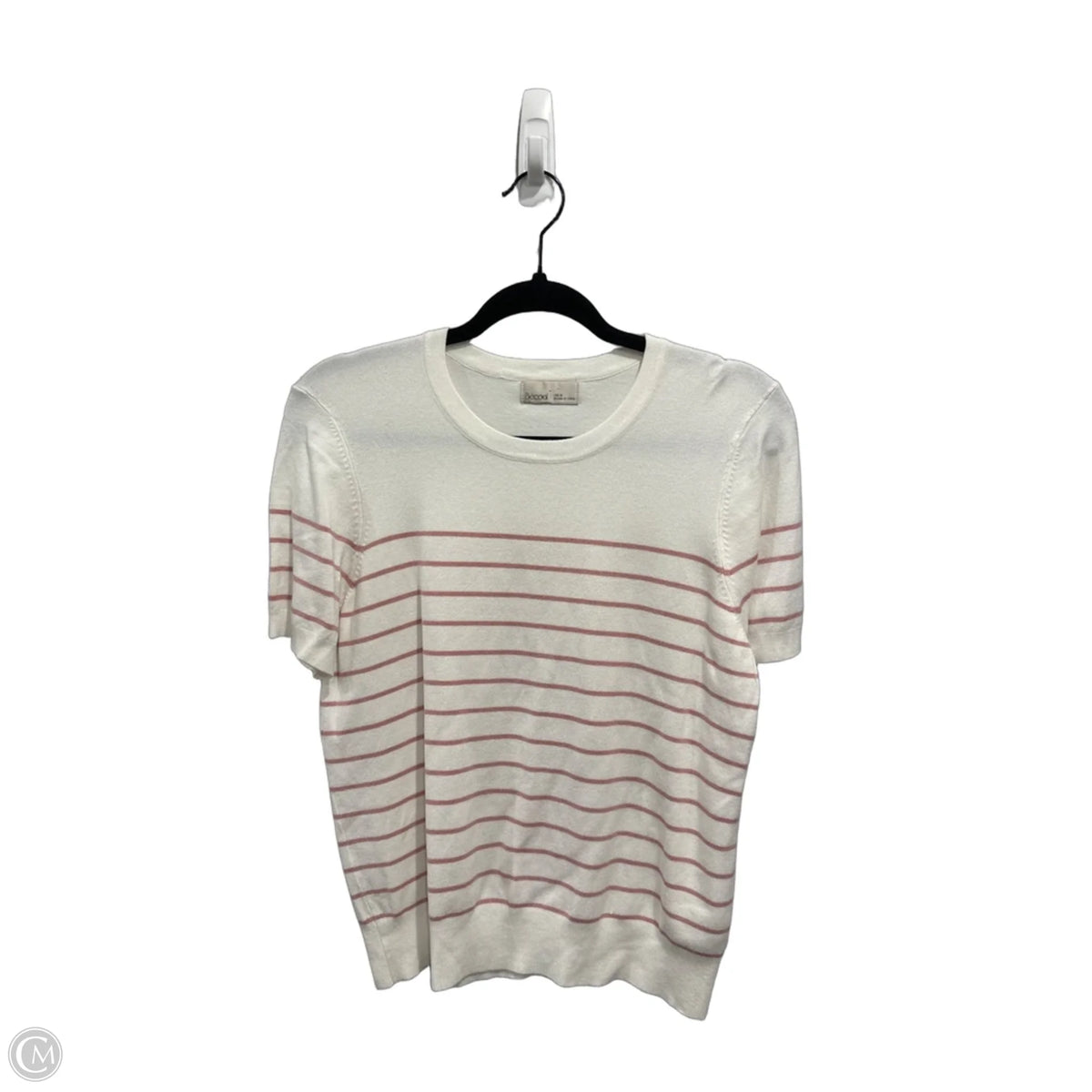 Top Short Sleeve By Be Cool In Striped Pattern, Size: M