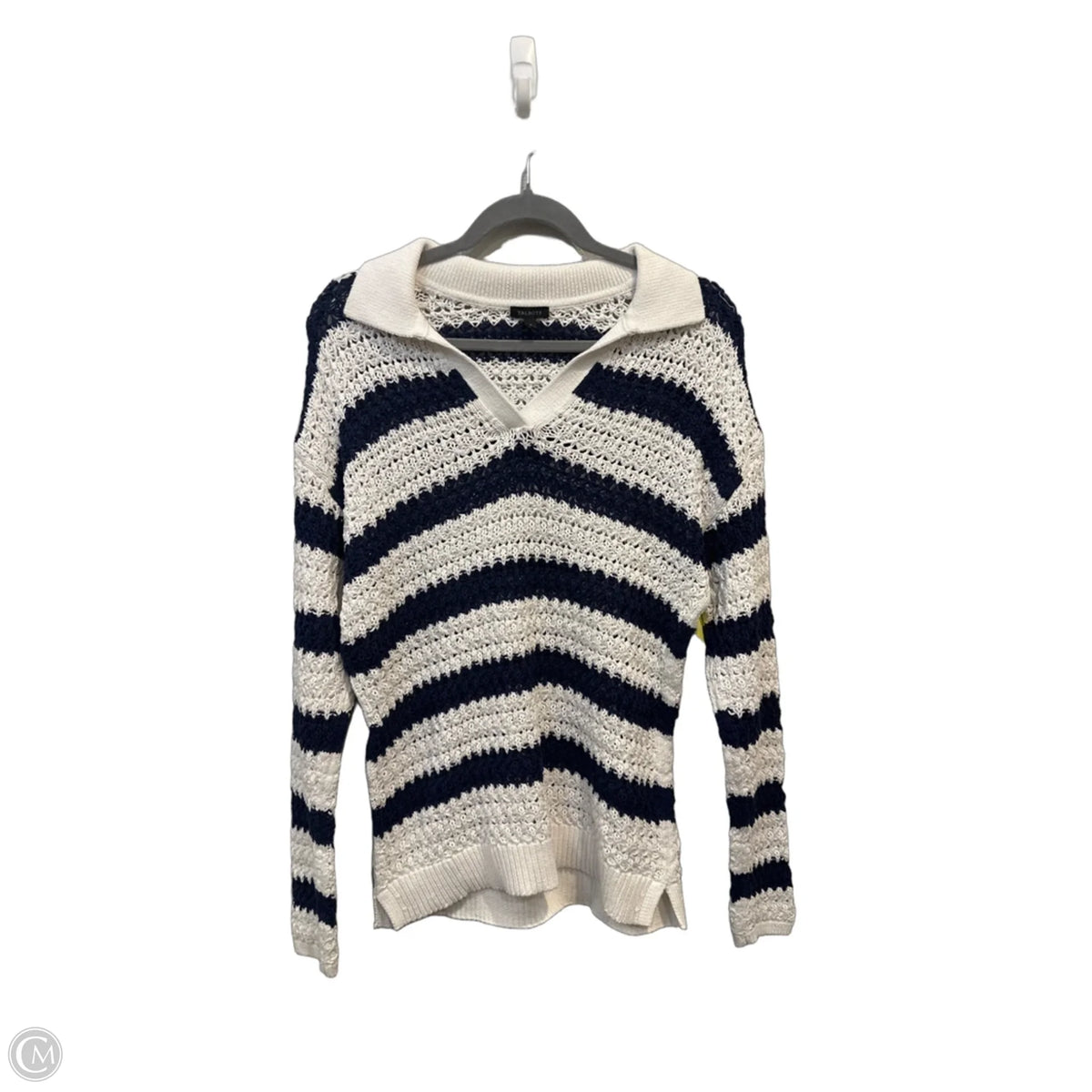 Sweater By Talbots In Striped Pattern, Size: M