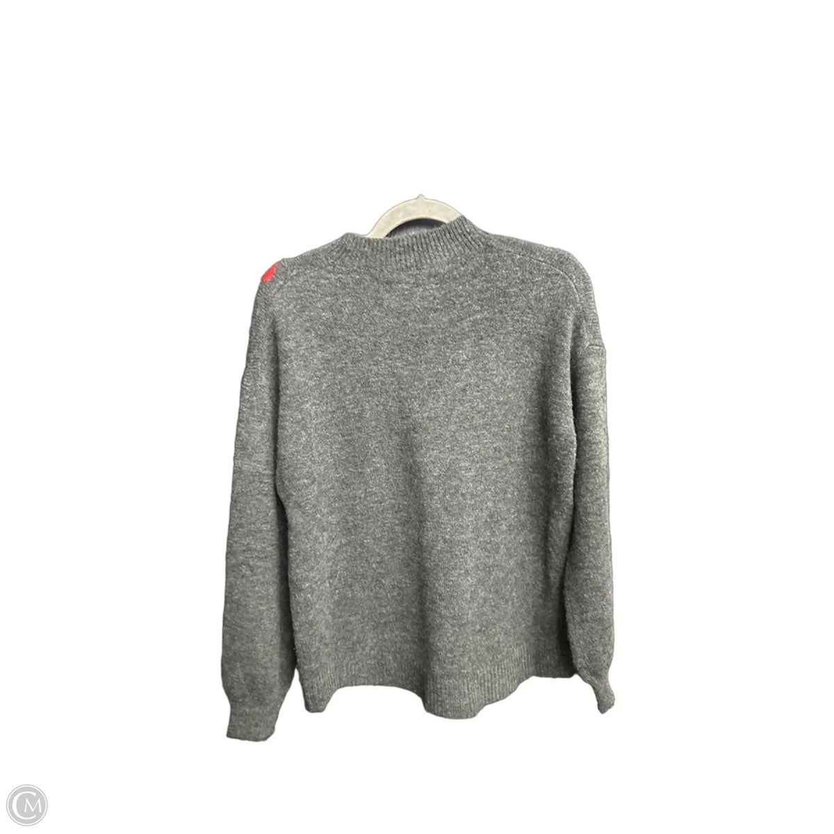 Sweater By Loft In Grey & Red, Size: S