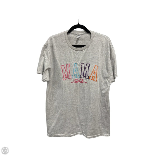 Top Short Sleeve By Jerzees In Grey, Size: L