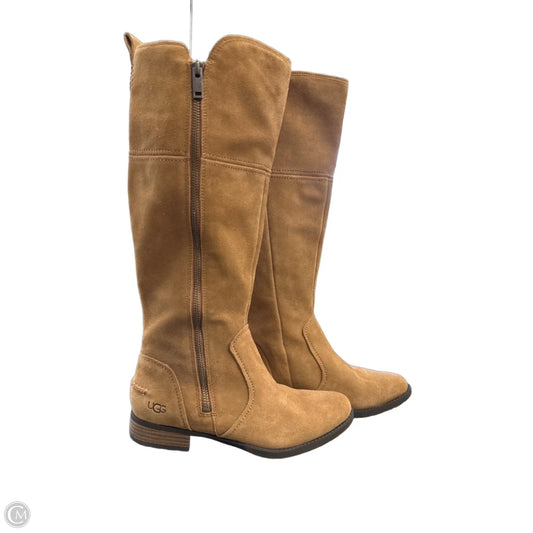 Boots Designer By Ugg In Brown, Size: 6.5