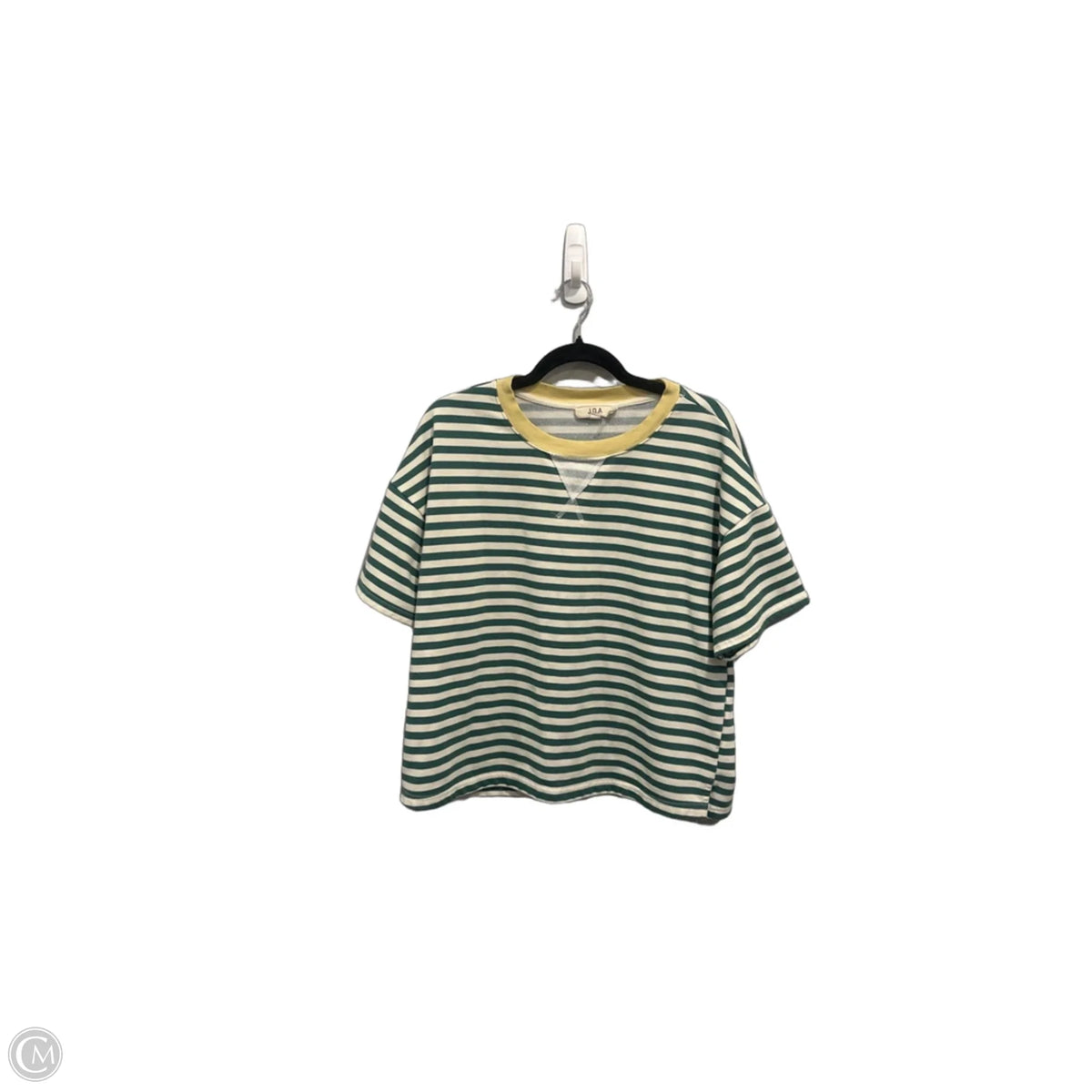 Top Short Sleeve By Joa In Striped Pattern, Size: M